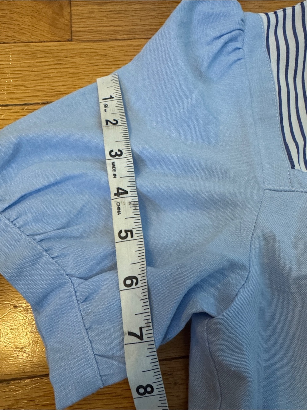 Tuckernuck Pomander Place Blue Striped Quinn mini Dress L - Picture 8 of 8